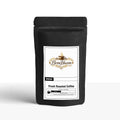 Latin American coffee blend in a black pouch from BrewHaven with fresh roasted coffee label.